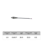High-precision CNC stylus probe with ruby ball tip, compatible with Renishaw, Hexagon, Zeiss, Mitutoyo, BLUM, Marposs, and Heidenhain. Available in M2 threads for CMM and CNC machine tool probing