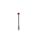 High-precision CNC stylus probe with ruby ball tip, compatible with Renishaw, Hexagon, Zeiss, Mitutoyo, BLUM, Marposs, and Heidenhain. Available in M2 threads for CMM and CNC machine tool probing