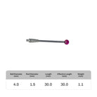 High-precision CNC stylus probe with ruby ball tip, compatible with Renishaw, Hexagon, Zeiss, Mitutoyo, BLUM, Marposs, and Heidenhain. Available in M2 threads for CMM and CNC machine tool probing