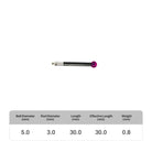 High-precision CNC stylus probe with ruby ball tip, compatible with Renishaw, Hexagon, Zeiss, Mitutoyo, BLUM, Marposs, and Heidenhain. Available in M2 threads for CMM and CNC machine tool probing