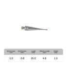 High-precision CNC stylus probe with ruby ball tip, compatible with Renishaw, Hexagon, Zeiss, Mitutoyo, BLUM, Marposs, and Heidenhain. Available in M3 threads for CMM and CNC machine tool probing