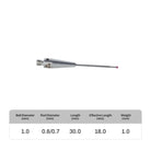 High-precision CNC stylus probe with ruby ball tip, compatible with Renishaw, Hexagon, Zeiss, Mitutoyo, BLUM, Marposs, and Heidenhain. Available in M3 threads for CMM and CNC machine tool probing