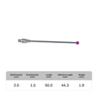 High-precision CNC stylus probe with ruby ball tip, compatible with Renishaw, Hexagon, Zeiss, Mitutoyo, BLUM, Marposs, and Heidenhain. Available in M3 threads for CMM and CNC machine tool probing