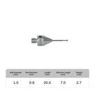 High-precision CNC stylus probe with ruby ball tip, compatible with Renishaw, Hexagon, Zeiss, Mitutoyo, BLUM, Marposs, and Heidenhain. Available in M4 threads for CMM and CNC machine tool probing