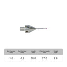 High-precision CNC stylus probe with ruby ball tip, compatible with Renishaw, Hexagon, Zeiss, Mitutoyo, BLUM, Marposs, and Heidenhain. Available in M4 threads for CMM and CNC machine tool probing