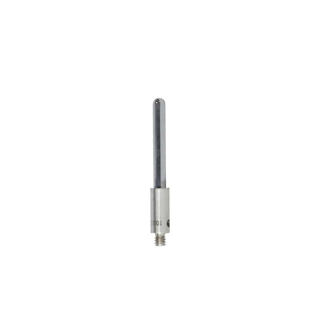 High-precision CNC stylus probe with ruby ball tip, compatible with Renishaw, Hexagon, Zeiss, Mitutoyo, BLUM, Marposs, and Heidenhain. Available in M2 threads for CMM and CNC machine tool probing