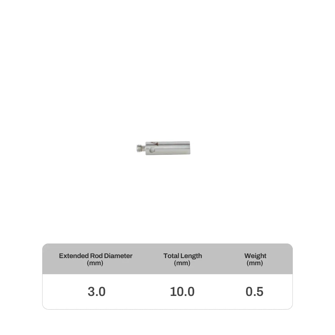 M2 stainless steel probe extension for CMM systems, compatible with Renishaw, Hexagon, Zeiss, Mitutoyo, and more. High-precision, corrosion-resistant extension for deep cavity and complex measurements.