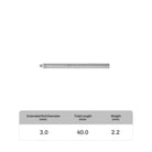 M2 stainless steel probe extension for CMM systems, compatible with Renishaw, Hexagon, Zeiss, Mitutoyo, and more. High-precision, corrosion-resistant extension for deep cavity and complex measurements.