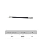 M2 carbon fiber probe extension for CMM systems, compatible with Renishaw, Hexagon, Zeiss, Mitutoyo, and more. High-precision, corrosion-resistant extension for deep cavity and complex measurements.