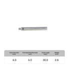 M3 stainless steel probe extension for CMM systems, compatible with Renishaw, Hexagon, Zeiss, Mitutoyo, and more. High-precision, corrosion-resistant extension for deep cavity and complex measurements.